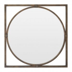 Jair Square Wall Mirror Brushed Bronze
