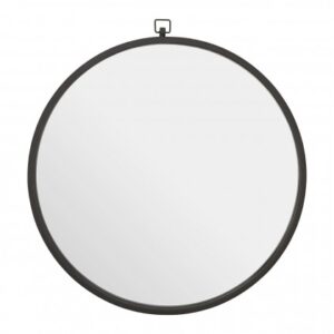 Jacen Round Wall Mirror Black