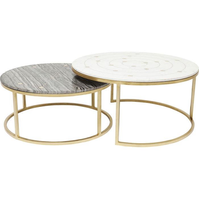 Tabletop: Marble legs: steel brass-plated side tables - Ruth Noble ...